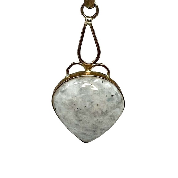 Handcrafted 925 Sterling Silver Moonstone Pendant Necklace.  A55 - Picture 2 of 9